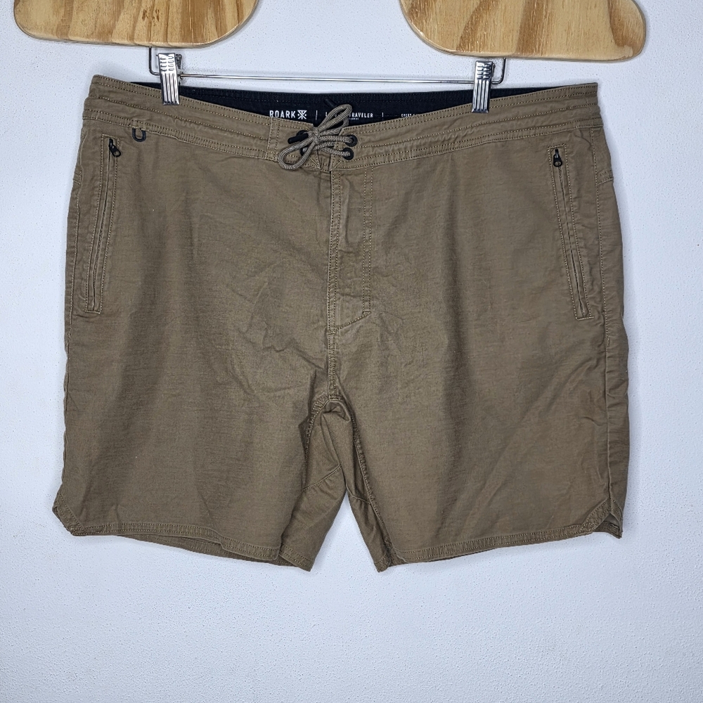 ROARK‎ Layover Traveler Every Day Short Brown Drawstring Men's Size 38